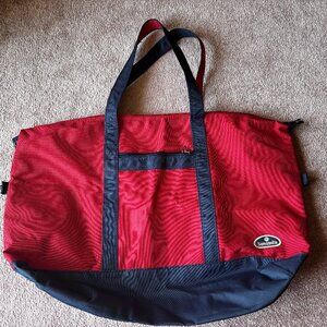 Samsonite Travel Tote Bag Weekender Foldable Red Navy Large 24x15